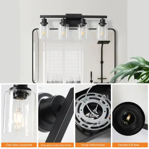 4 Lamps Farmhouse Dresser Lamps Rustic Bathroom Lamps Bathroom Wall Lamps - Bulbs Not Included Unavailable Platforms- Temu